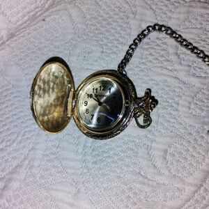 Gold Toned Pocket Watch By Wrangler with Chain